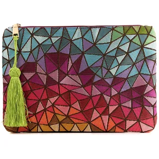 Otto Angelino Damen Otto95 Clutch, Buntes Mosaik, Einheitsgröße EU
