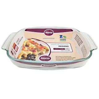 Backform Glas Rechteckig Kochen Aus Backofen Und Mikrowelle 2,9Lt 34x22,5cm