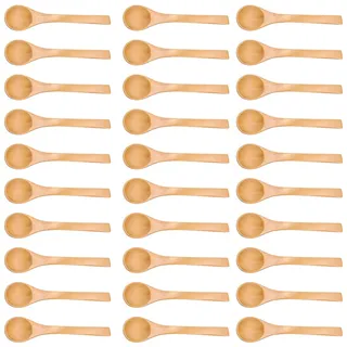 30 stücke Mini Holzlöffel Gewürze Salz Löffel Holz Kochlöffel Schöpfkelle für Kinder
