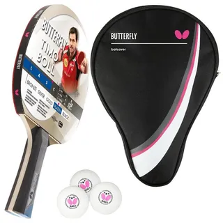 Butterfly Butterfly® Timo Boll Platin Tischtennisschläger | Tischtennis Racket Bat TT Profi Wettkampfschläger für fortgeschrittene Spieler | ITTF zertifizierter Pan Asia Belag | anatomische Griffform