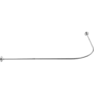 Duschvorhangstange - L-Form wandmontiert - Verstellbar 72–95 x 90–130 cm - Edelstahl - Ausziehbar - Für Badewanne & Dusche