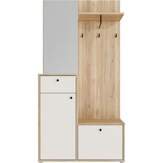 Forte Kompaktgarderobe mauvella eiche Sand 95,8 x 190,7 x 34,9 cm