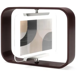 Umbra Bellwood Tischbilderrahmen, zweiseitiger Bilderrahmen für 10x15 cm Fotos, Walnuss Antik