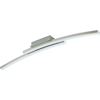 LED Deckenleuchte Fraioli-C Nickel-Matt geschwungen - Silber