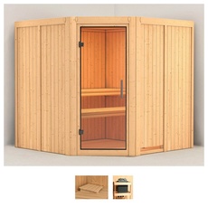 Bild von Sauna »Jarla«, (Set), ohne Ofen, beige