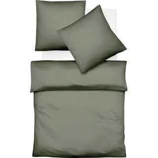 Bettwäsche FLEURESSE "Lech 3089", grün (oliv), B/L: 200cm x 220cm, 1 Stk., 2 Stk., Flanell, B/L: 80cm x 80cm & 80cm x 80cm, 3 Stk., Flanell, Obermaterial: 100% Baumwolle, Bettwäsche, Bettwäsche, Edelflanell, Baumwolle, in Gr. 135x200, 155x220, 200x200cm