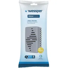 Wessper Fresh Fridge Geruchs-Absorber für Kühlschrank mit austauschbarer Kartusche, neutralisiert unerwünschte Gerüche, mit Aktivkohle, sehr effizient, 6 Monate Betriebsdauer