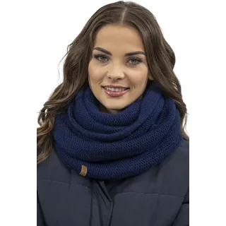 Vivisence Loop Damen für Winter Einheitsgröße - Warm Schal Frauen Klassisch winterschal Gemütlich herbst Schlauchschal Damenschal XXL - Dunkelblau - Dunkelblau