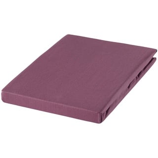 Spannbettlaken Zwirnjersey 6900 90 x 200 - 120 x 220 cm aubergine