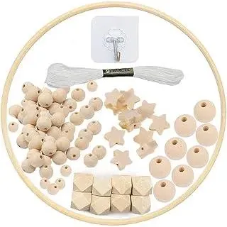 DIY Holz Mobilen Rahmen Windspiel Bettglocke Kit, Natürliche Handwerk Holzperlen Wind Glockenspiel, Baby Mobile Glocke Kit Handgemacht Spielzeug, Zimmer Wohnkultur Dekor Geschenk für Kinder