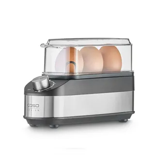 Caso Design Eierkocher , Schwarz, Edelstahlfarben, Transparent , 7.5x13.5x21.5 cm , Ce , Küchengeräte, Sonstige Küchengeräte