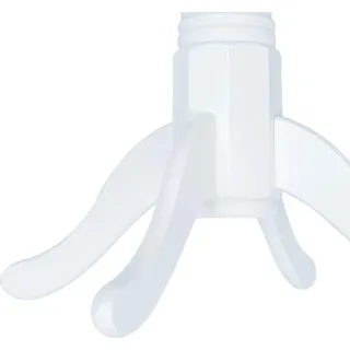 vidaXL Esstisch Weiß 106 cm Massivholz Gummibaum