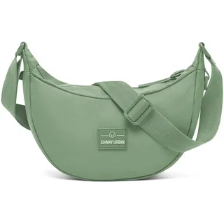 Johnny Urban Crossbody Bag Damen & Herren Grün - Ally Small - Moon Bag Design - Kleine Umhängetasche im Halbmond Stil - Halbrunde Tasche mit verstellbarem Gurt - Wasserabweisend