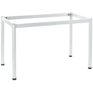 Metallgestell mit rundem Bein, NY-A057/O, Beindurchmesser 5 cm, Maße 156x66x72,5 cm, Weiß - Weiß