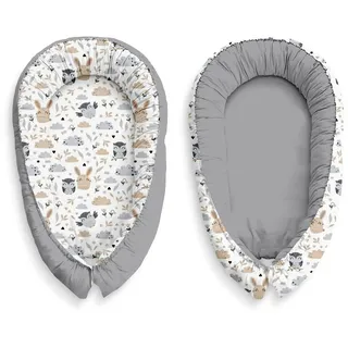 KosPu Multifunktionale Kuschelnest Babynest Kokon für Babys und Säuglinge, Nestchen, Reisebett, 100% Baumwolle, antiallergisch, Die Farbe kann variieren.