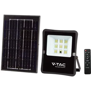 V-Tac - Led-flutlicht Mit Fernbedienung Und Solarpanel, 6 W, Kaltweiß
