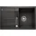 Metra 45 S links Einbau von Oben Silgranit schwarz Drehknopfventil 780 x 500 mm