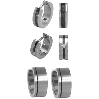 FIRETTI Creolen Multipack Schmuck Geschenk Ohrschmuck silberfarben 2013796 6-tlg