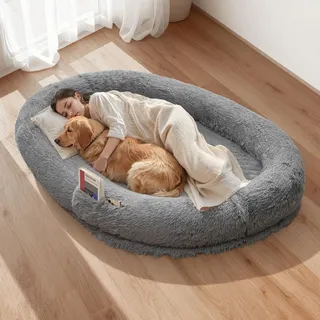 Vevor Hundebett 174 x 118 x 24 cm silber