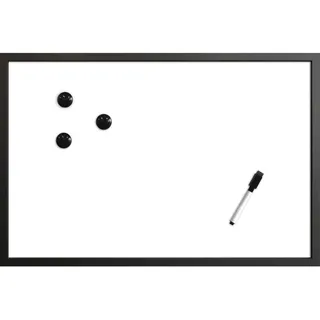 Magnettafel , Schwarz , Holz, Kunststoff , 60x40x1.5 cm , Fsc , abwischbar , Bilder & Rahmen, Pinnwände & Magnettafeln