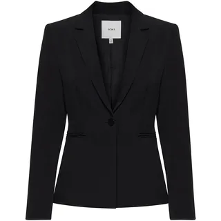 ICHI IHLEXI BL Damen Blazer Kurzblazer Jacke EIN-Knopf-Blazer mit Stretch und Reverskragen, Größe:38, Farbe:Black (194008)