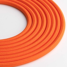 Klartext LUMIÈRE Textilkabel rund 3x0,75mm orange 3mt.Achtung: Erdkabel im Lieferumfang enthalten! Ultimative Sicherheit