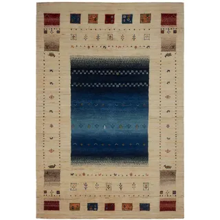 Cazaris Orientteppich , Blau, Naturfarben, Dunkelblau , Textil , rechteckig , 60x90 cm , für Fußbodenheizung geeignet, rutschfest, in verschiedenen Größen erhältlich , Teppiche und Böden, Teppiche, Orientteppiche