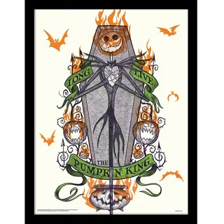 Pyramid International Disney The Nightmare Before Christmas Poster (Colorful Shadows Design) Jack Skellington Poster, 30 cm x 40 cm – Offizielles Merchandise