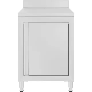 vidaXL Gastro-Arbeitstisch mit Schrank 60x60x96 cm Edelstahl