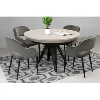 Kaiser Möbel VIGO runder moderner Loft-Klapptisch Natürlich 130 cm