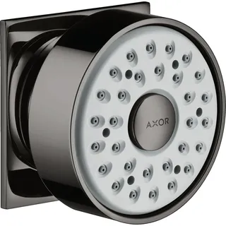 hansgrohe Seitenbrause 1 jet Rosette eckig, 28469330, Farbe: Polished Black Chrome