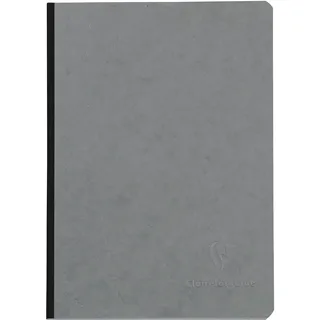 Clairefontaine 795425C AgeBag Notizbuch (DIN A5, 14,8 x 21 cm, 96 Blatt, kariert, bedruckten Vorsatublättern) 1 Stück grau
