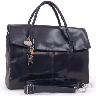 Catwalk Collection Handbags - Damen Leder Laptoptasche 17 Zoll - Arbeitstasche Extra Groß - Aktentasche mit Schultergurt - Helena