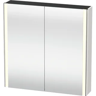 Duravit XSquare Spiegelschrank mit LED- Beleuchtung, 800x800x155mm, XS7112036360000, Farbe: Weiß Seidenmatt Lack