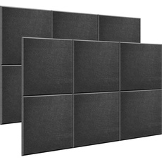 Akustik Panel, AGPtEK 12er Pack Akustische Absorptionsplatten 30,5x30,5x0.9 cm Schallschutzpaneele, Hohe Dichte Schallabsorbierende Akustik Panels für Haus & Büro, Wanddekor & Akustische Behandlung