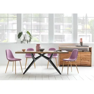 SIT Esstisch »Tables« mit elegantem Metallgestell, Shabby Chic, Vintage, braun