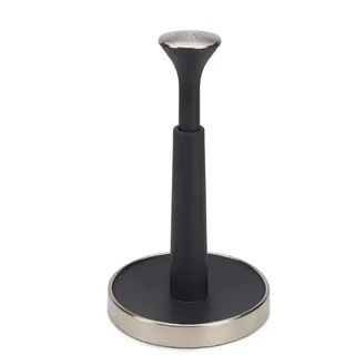 Joseph Joseph Push and Tear 85140 Küchenrollenhalter zum einfachen Abreißen (maximale Höhe der Küchenrolle 24 cm), dunkelgrau