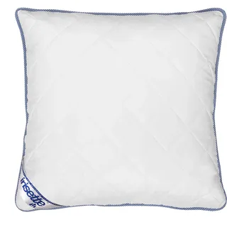 Irisette Body Contour Kopfkissen 80x80 cm mit abnehmbarem Bezug aus Softer Microfaser, waschbar bis 60°C, weiß/blau, Öko-Tex Zertifiziert, produziert nach deutschem Qualitätsstandard