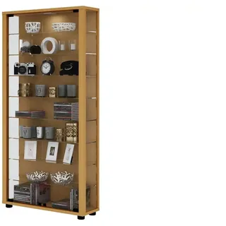 VCM my home Lumo Maxi Vitrine buche 8 Fachböden
