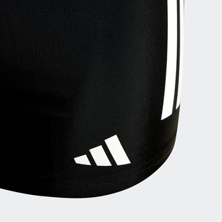 Badehose ADIDAS PERFORMANCE "3S BLD BOXER Y", Jungen, Gr. 92, N-Gr, schwarz-weiß (schwarz, weiß), Obermaterial: 78% Polyamid, 22% Elasthan, Badehosen Badehose, für Kinder entwickelt