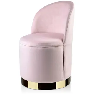 Mondex Velour-Sessel Modernes Renee Rosa 49/53/73 cm Textilien , 53x73x49 cm , Wohnzimmer, Sessel, Polstersessel