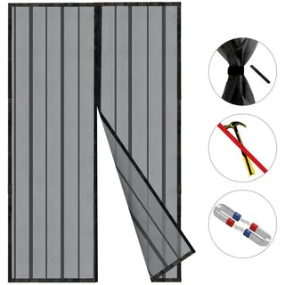 Sekey Insektenschutz-Tür 120 x 210 cm Schwarz