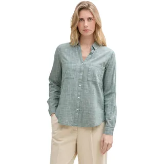 Tom Tailor Damen Bluse mit Brusttaschen aus Baumwolle