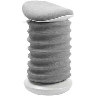 Topstar Bürohocker , Weiß, Hellgrau , Kunststoff, Textil , Uni , Bodenplatte , 37.5x53-64x36 cm , Made in Germany , Büromöbel, Bürostühle, Bürohocker