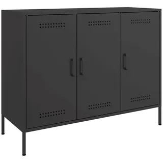 vidaXL Sideboard Schwarz 100,5x39x79 cm Stahl