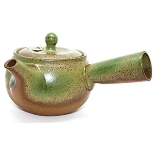 Japanische Tokoname 330 ml Grüne Keramik Teekanne