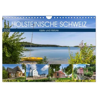 HOLSTEINISCHE SCHWEIZ Idylle und Historie (Wandkalender 2026 DIN A4 quer), CALVENDO Monatskalender: Charmante Orte (CALVENDO Orte)