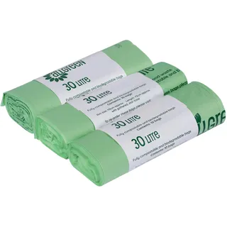 All-Green 30 Liter kompostierbarer BioBag Mülltonnensack, 30 Müllsäcke