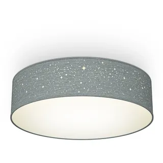 B.K.Licht LED Deckenleuchte 1 E27 rund grau