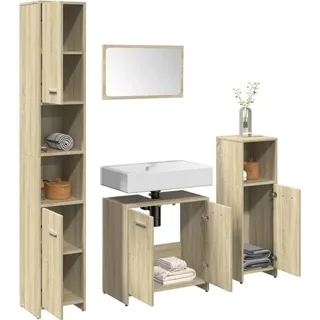 vidaXL Badmöbel-Set 4-tlg. Braun